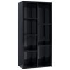 Book Cabinet 50x25x106 cm Engineered Wood – High Gloss Black