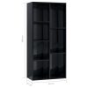 Book Cabinet 50x25x106 cm Engineered Wood – High Gloss Black