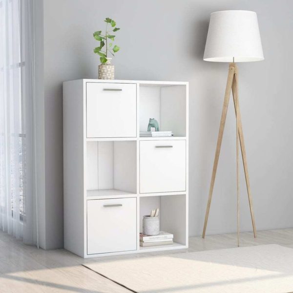 Storage Cabinet 60×29.5×90 cm Engineered Wood – White