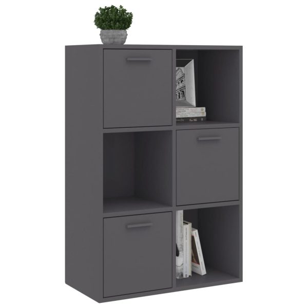 Storage Cabinet 60×29.5×90 cm Engineered Wood – Grey