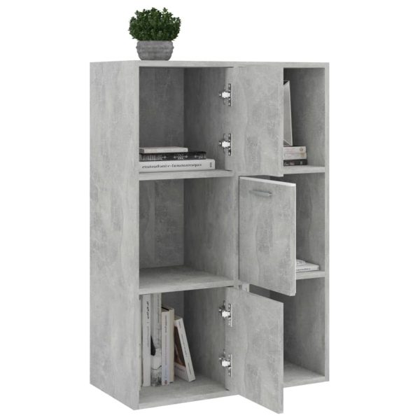 Storage Cabinet 60×29.5×90 cm Engineered Wood – Concrete Grey