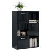 Storage Cabinet 60×29.5×90 cm Engineered Wood – High Gloss Black