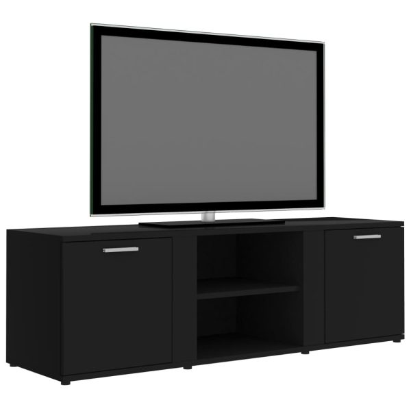 Cramlington TV Cabinet 120x34x37 cm Engineered Wood – Black