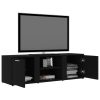 Cramlington TV Cabinet 120x34x37 cm Engineered Wood – Black