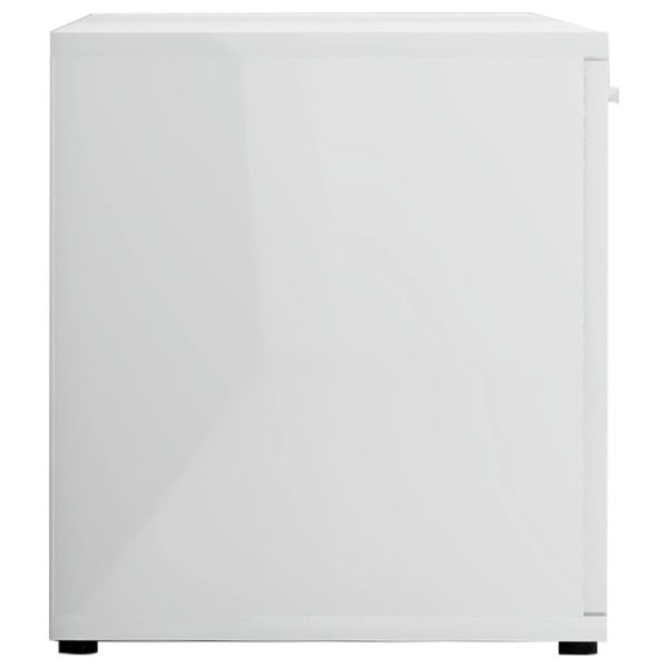 Cramlington TV Cabinet 120x34x37 cm Engineered Wood – High Gloss White