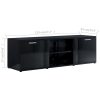 Cramlington TV Cabinet 120x34x37 cm Engineered Wood – High Gloss Black