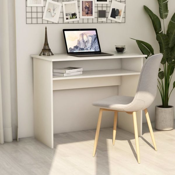 Desk 90x50x74 cm Engineered Wood – White