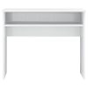 Desk 90x50x74 cm Engineered Wood – High Gloss White