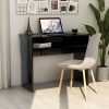 Desk 90x50x74 cm Engineered Wood – High Gloss Black