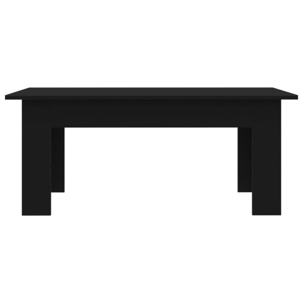 Coffee Table 100x60x42 cm Engineered Wood – Black