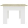 Coffee Table 100x60x42 cm Engineered Wood – White and Sonoma Oak