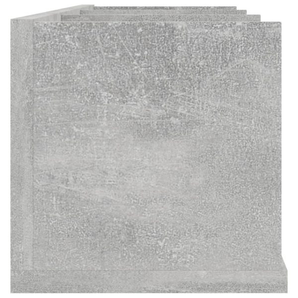 CD Wall Shelf 75x18x18 cm Engineered Wood – Concrete Grey