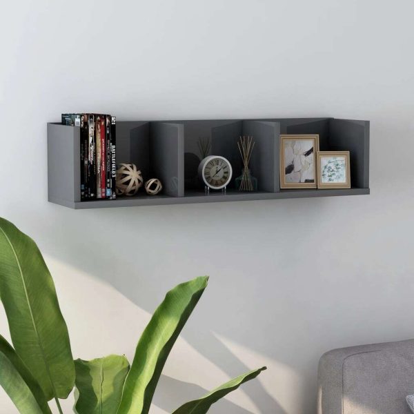 CD Wall Shelf 75x18x18 cm Engineered Wood