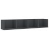 CD Wall Shelf 100x18x18 cm Engineered Wood – Grey