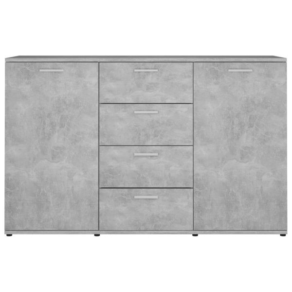 Sideboard 120×35.5×75 cm Engineered Wood – Concrete Grey