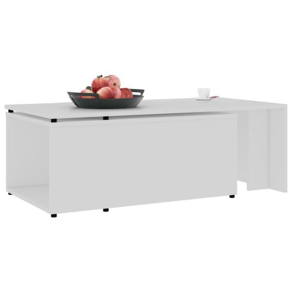 Coffee Table 150x50x35 cm Engineered Wood – White