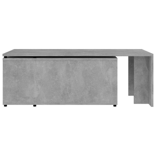 Coffee Table 150x50x35 cm Engineered Wood – Concrete Grey