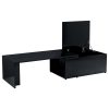 Coffee Table 150x50x35 cm Engineered Wood – High Gloss Black