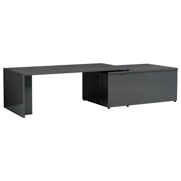 Coffee Table 150x50x35 cm Engineered Wood – High Gloss Grey