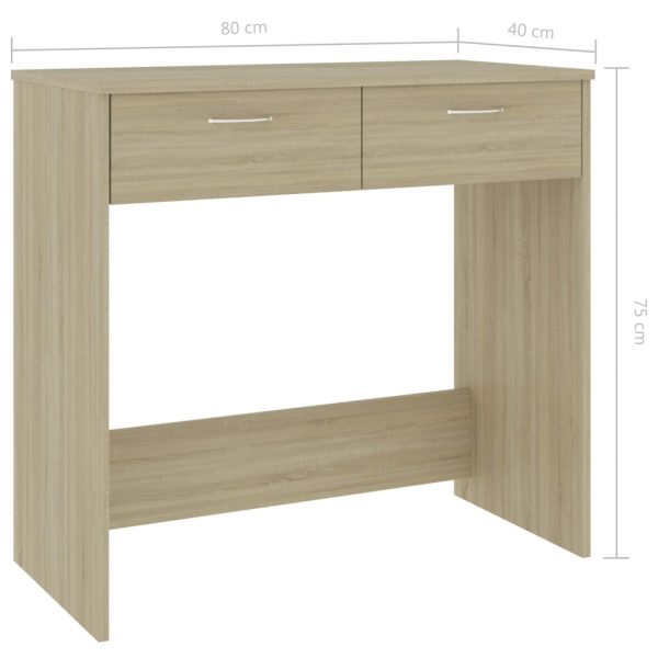 Desk 80x40x75 cm Engineered Wood – Sonoma oak