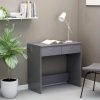 Desk 80x40x75 cm Engineered Wood – High Gloss Grey