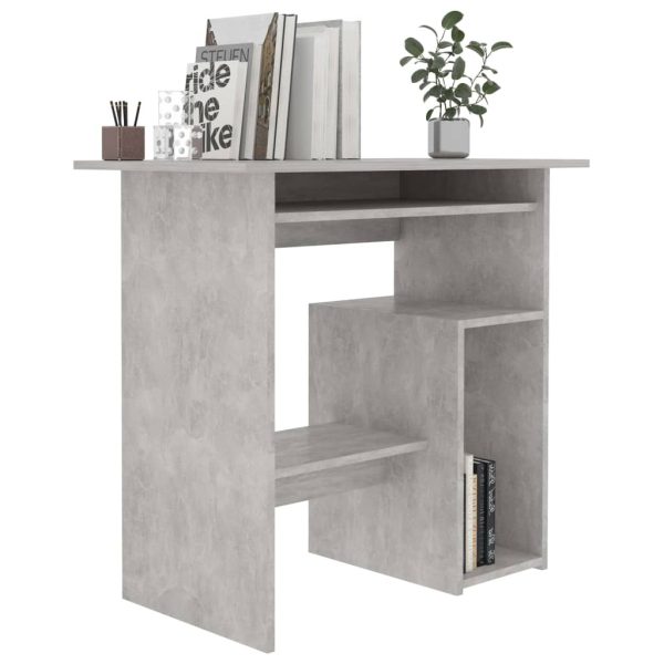Desk 80x45x74 cm Engineered Wood – Concrete Grey