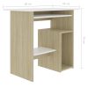 Desk 80x45x74 cm Engineered Wood – White and Sonoma Oak