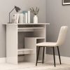 Desk 80x45x74 cm Engineered Wood – High Gloss White