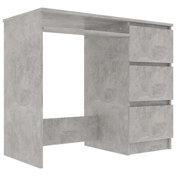 Desk 90x45x76 cm Engineered Wood – Concrete Grey