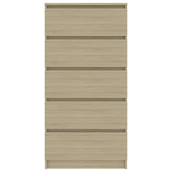 Drawer Sideboard 60x35x121 cm Engineered Wood – Sonoma oak