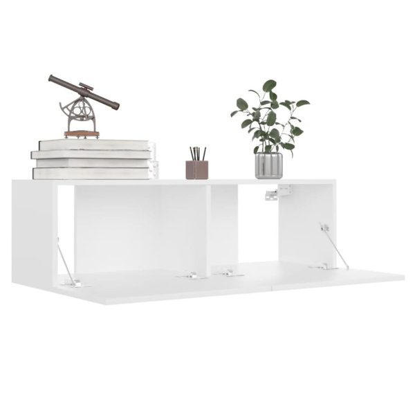 Newmarket TV Cabinet Engineered Wood – 100x30x30 cm, White