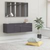 Newmarket TV Cabinet Engineered Wood – 100x30x30 cm, High Gloss Grey