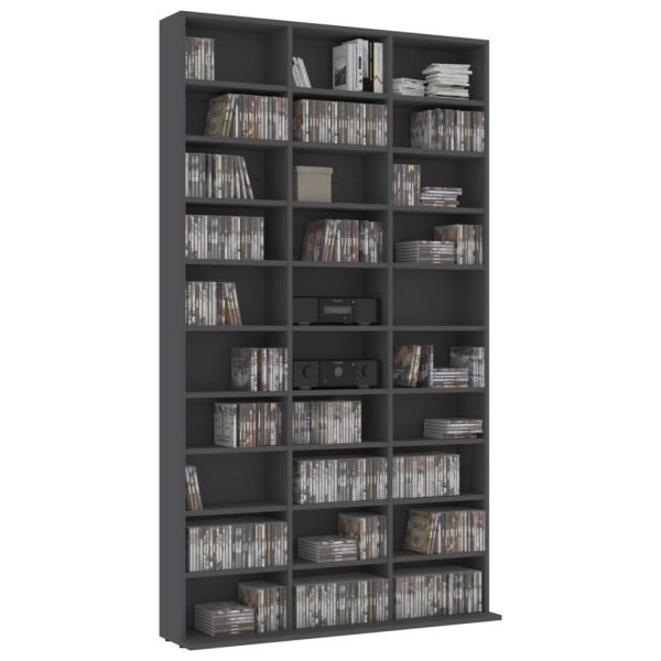 CD Cabinet Engineered Wood – 102x16x177.5 cm, Grey