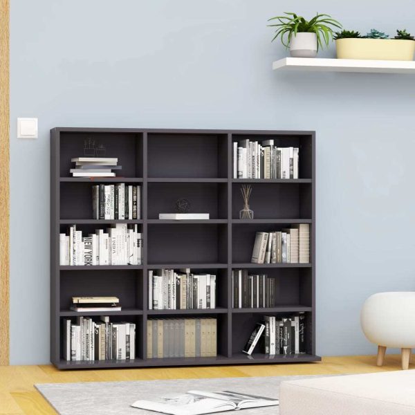 CD Cabinet Engineered Wood – 102x23x89.5 cm, Grey