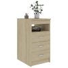 Drawer Cabinet 40x50x76 cm Engineered Wood – Sonoma oak