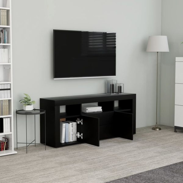 Whitchurch TV Cabinet 120x30x50 cm Engineered Wood – Black