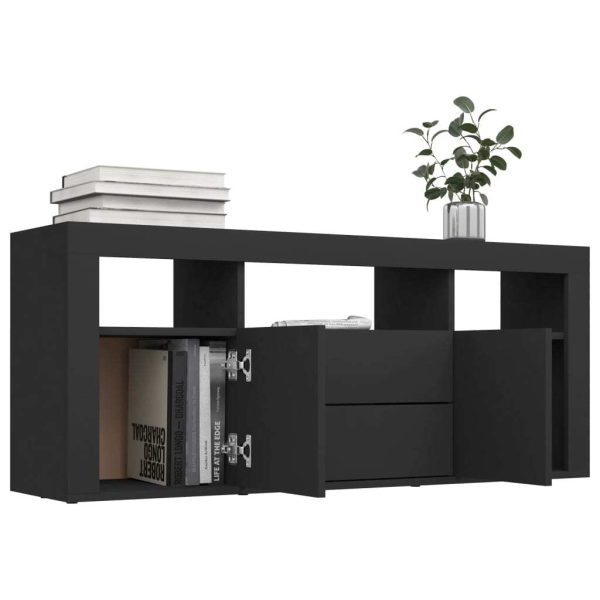 Whitchurch TV Cabinet 120x30x50 cm Engineered Wood – Black