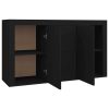 Sideboard 120x36x69 cm Engineered Wood – Black