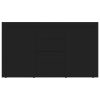Sideboard 120x36x69 cm Engineered Wood – Black