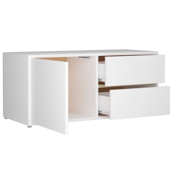 Hopkins TV Cabinet 80x34x36 cm Engineered Wood – White