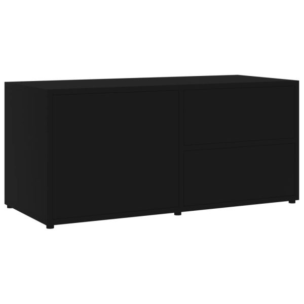 Hopkins TV Cabinet 80x34x36 cm Engineered Wood – Black