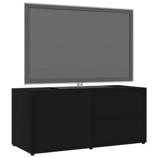 Hopkins TV Cabinet 80x34x36 cm Engineered Wood – Black