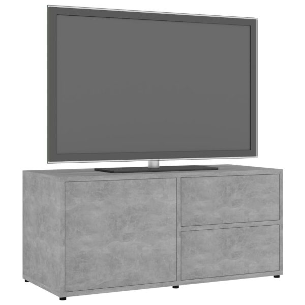 Hopkins TV Cabinet 80x34x36 cm Engineered Wood – Concrete Grey