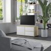 Hopkins TV Cabinet 80x34x36 cm Engineered Wood – White and Sonoma Oak