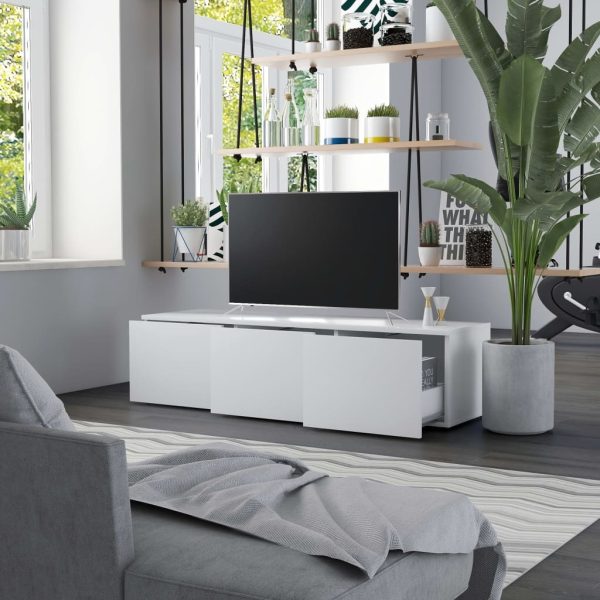 Cookstown TV Cabinet 120x34x30 cm Engineered Wood – White