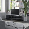 Cookstown TV Cabinet 120x34x30 cm Engineered Wood – High Gloss Black