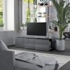 Cookstown TV Cabinet 120x34x30 cm Engineered Wood – High Gloss Grey