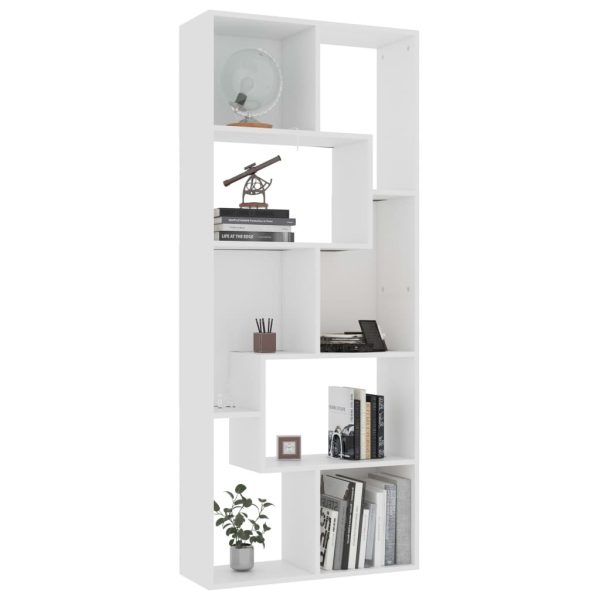 Book Cabinet 67x24x161 cm Engineered Wood – White