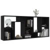 Book Cabinet 67x24x161 cm Engineered Wood – Black