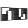 Book Cabinet 67x24x161 cm Engineered Wood – Grey